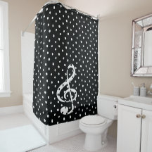 Snyggt contemporary treble clef polka dots