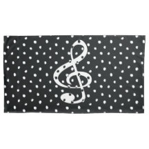Snyggt contemporary treble clef polka dots