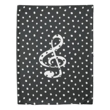 Snyggt contemporary treble clef polka dots