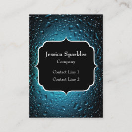 Snyggt Coola Blå vatten droppar med Monogram Visitkort