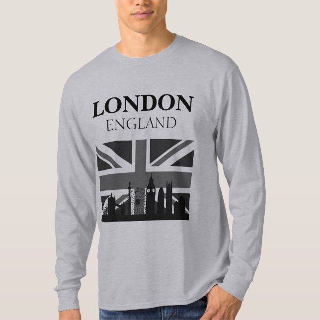 Snyggt Coola Black Grått London Union Jack T Shirt (Framsida)