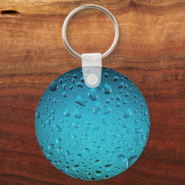 Snyggt Coola Blue vatten droppar Keychain (blått) Nyckelring