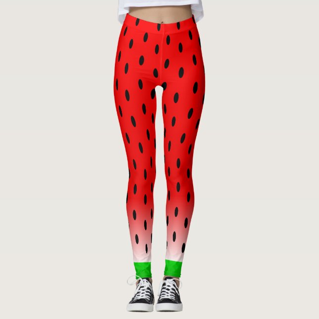 Snyggt Coola Vattenmelondesign Leggings (Framsida)