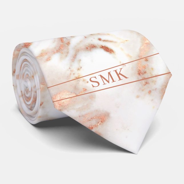 Snyggt Copper Ro Gold Foil Marble Monogram Slips (Rullad)