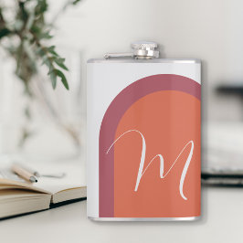 Snyggt Coral Magenta Rosa Arch och Monogram Fickplunta