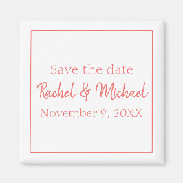 Snyggt Coral och White Magnet