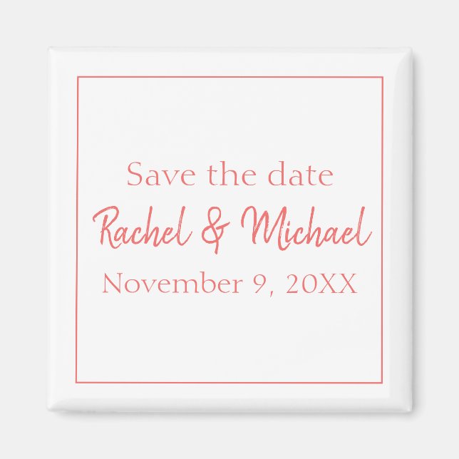 Snyggt Coral och White Magnet (Framsidan)