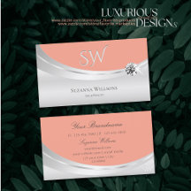 Snyggt Coral Silver med Monogram och Diamond