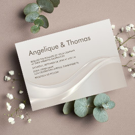 Snyggt Cream Bröllop Inbjudningar