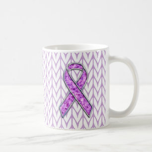 Snyggt Crystal Rosa Ribbon Awareness Sticka Kaffemugg