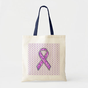 Snyggt Crystal Rosa Ribbon Awareness Sticka Tygkasse
