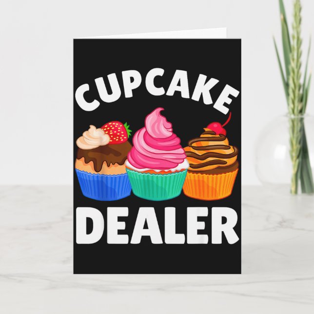 Snyggt Cupcake-kostym För Män Kvinnor Bakning Cupc Kort (Framsida)
