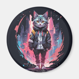 Snyggt Cute Cat Design Magnet