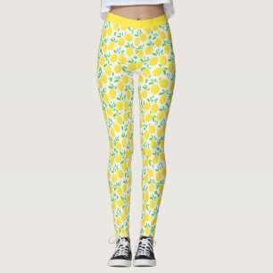 Snyggt Cute Lemon Fruit Gult Orchard Yoga Leggings