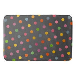 Snyggt Cute Modern Grått Multifärgat Polka dots Badrumsmatta