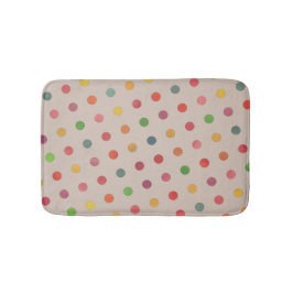 Snyggt Cute Modern Taupe flerfärgat Polka dots Badrumsmatta