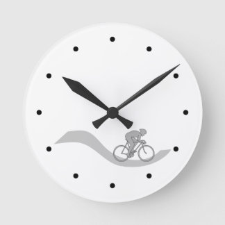 Snyggt Cykling ThLED Design in Grått. Rund Klocka