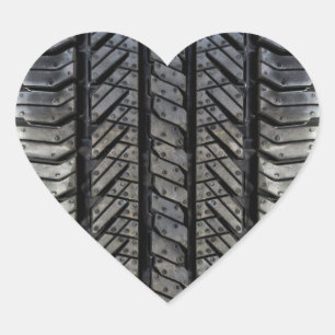 Snyggt Däck Rubber Automotive Struktur Hjärtformat Klistermärke