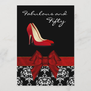 Snyggt Dam Damask Stiletto Anpassningsbar bjudan Inbjudningar