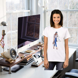 Snyggt Dam Model Mode Beauty T-shirt