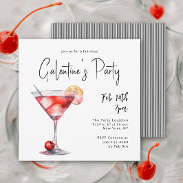 Snyggt Dam Natten ut Galentine's Party Inbjudningar