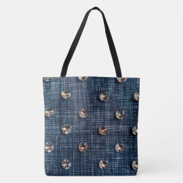 Snyggt Denim amd Diamond Large Tote Tygkasse