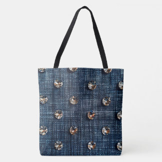Snyggt Denim amd Diamond Large Tote Tygkasse
