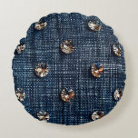 Snyggt Denim och Diamond Round Dekorativ kudde<br><div class="desc">Snyggt Denim och Diamond Round Dekorativ kudde</div>