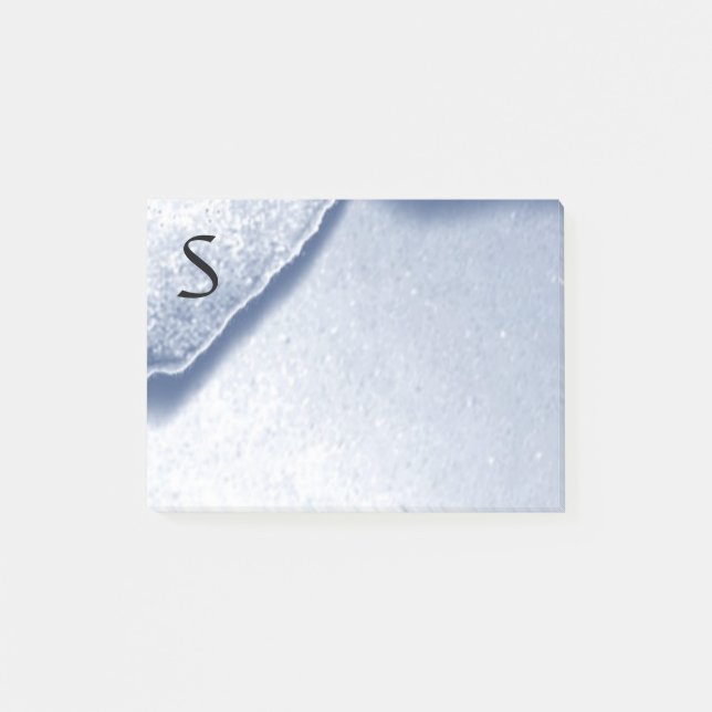 Snyggt Denim Utseende Personlig Initial Post-it Block (Framsida)
