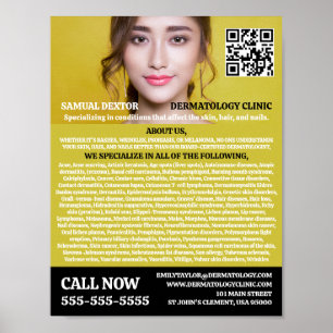 Snyggt Dermatolog, Dermatologi Clinic, QR- kod Poster