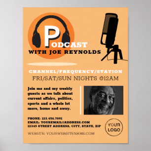Snyggt Design, Podcaster, Podcast Advertising Poster