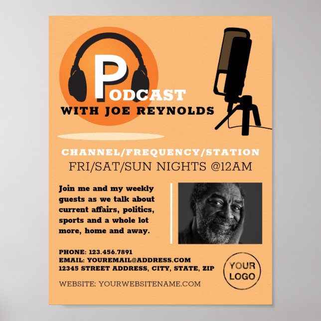 Snyggt Design, Podcaster, Podcast Advertising Poster (Framsidan)