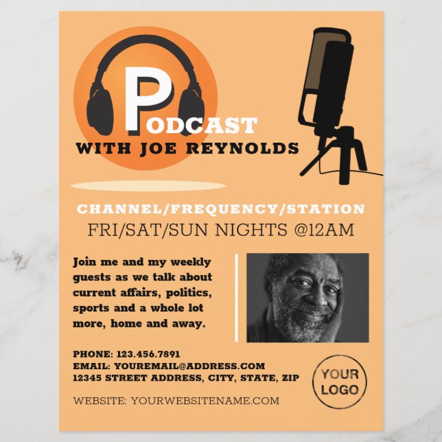 Snyggt Design, Podcaster, Podcast Advertising Reklamblad (Framsidan)