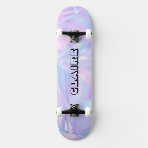 Snyggt designnamn Samlarobjekt Lila Holografisk Mini Skateboard Bräda 18,5 Cm