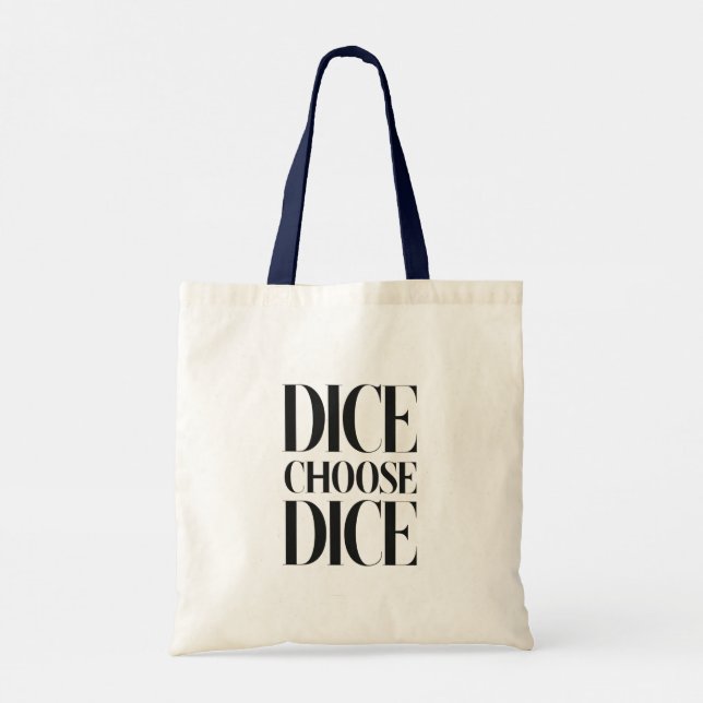 Snyggt Dice Tote Bag, Dice Thed Bag Tygkasse (Baksida)