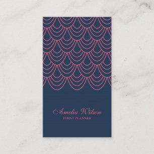 Snyggt Disline Rosa Blue Geometric Social Media Visitkort