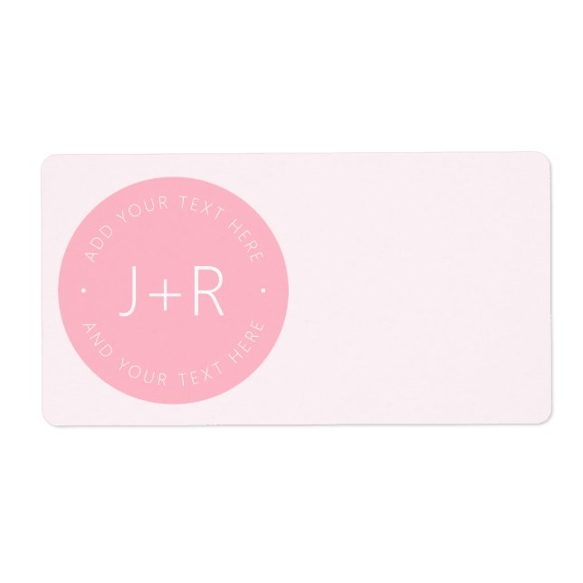 Snyggt DIY Par Monogram och redigerbar Fraktsedel (Framsidan)