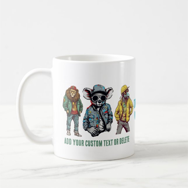 Snyggt Djur Modepresent Kaffe Kaffemugg (Vänster)