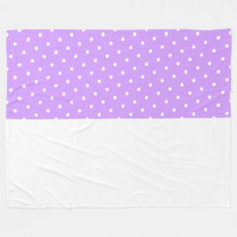 Snyggt dockar Lavender Färg block på vitt Fleecefilt