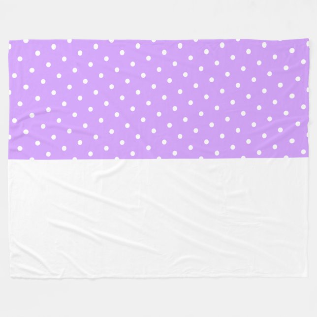 Snyggt dockar Lavender Färg block på vitt Fleecefilt (Framsidan (Horisontell))