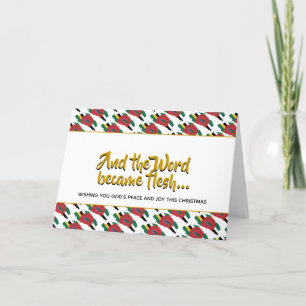 Snyggt DOMINICA Ord blir köttCHRISTMAS Helgkort