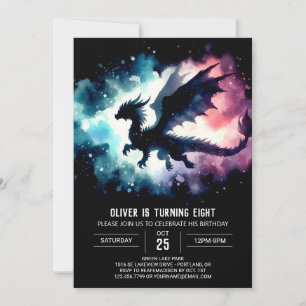 Snyggt Dragon Birthday DIY Inbjudningar