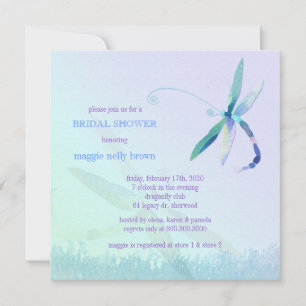 Snyggt Dragonfly Blue Lila Möhippa Inbjudningar