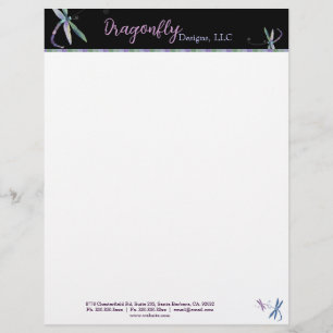 Snyggt Dragonfly Designer Business Brevhuvud
