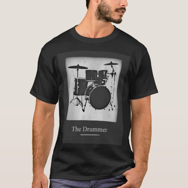 Snyggt Drummer vid Sten Band T Shirt (Framsida)