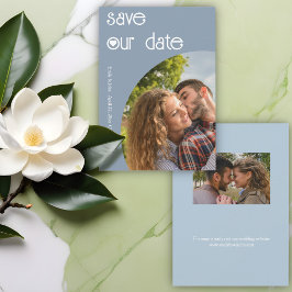 Snyggt Dusty Blue - Spara datumkortet Datumet