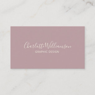 Snyggt Dusty Lilac Chic Elegant Monogram Minimal M Visitkort