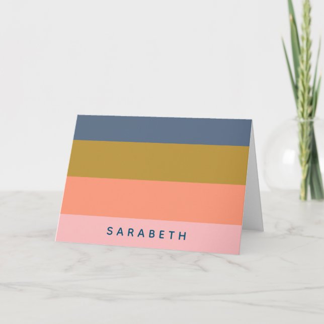 Snyggt Earthy Modern Rand Personlig Kort (Framsida)
