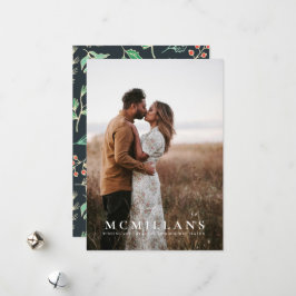 Snyggt Efternamn Helgdag julkort för Mönster