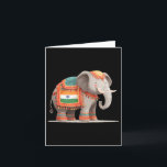 Snyggt elefantdräkt för indiska färger och djur kort<br><div class="desc">Snyggt elefantdräkt för indiska färger och djurälskare</div>